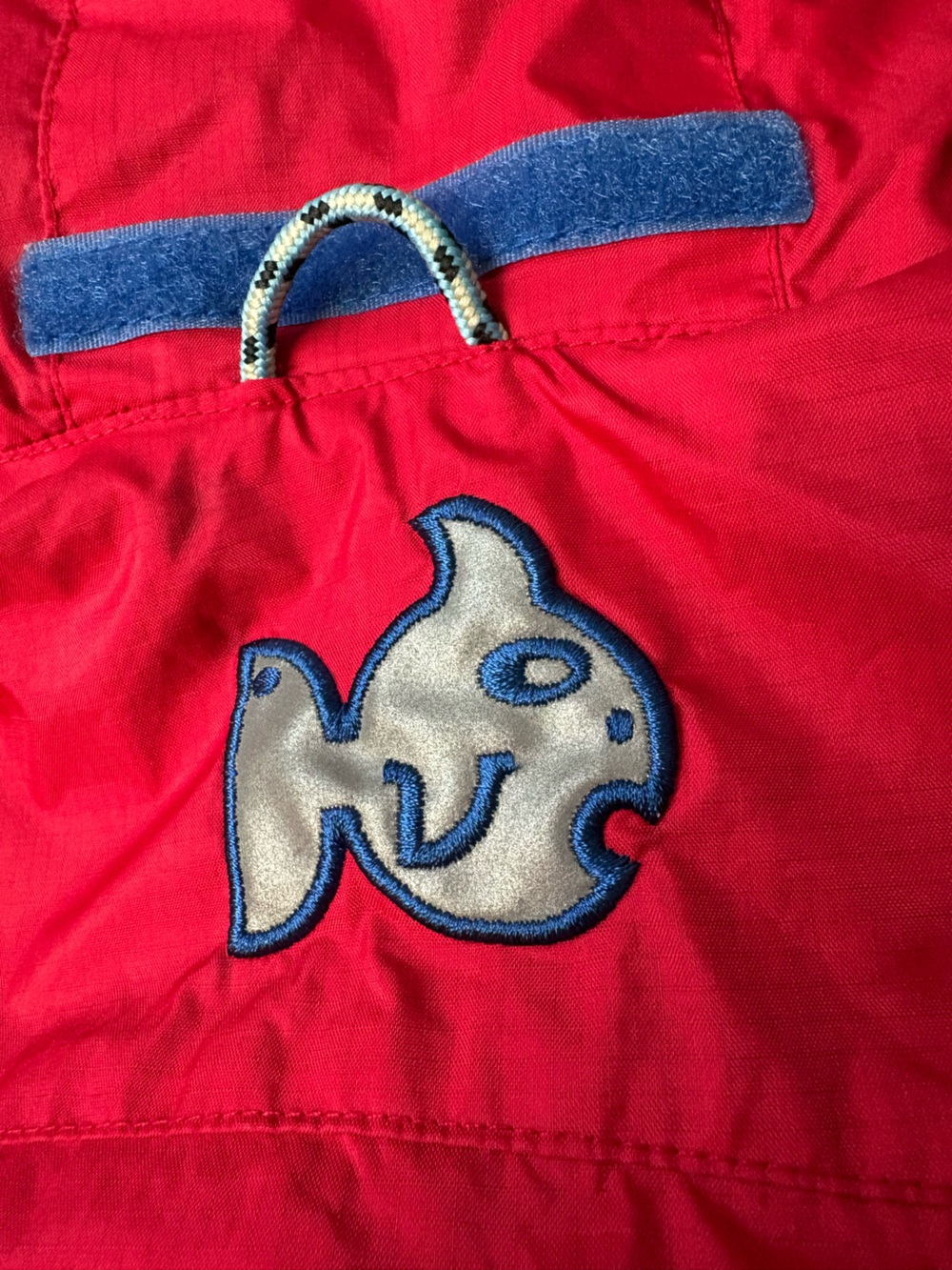 Prodeh Kids' Red Hooded Raincoat with Blue Lining - Picture 3 of 11